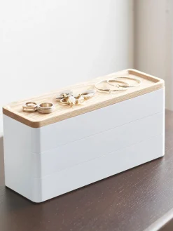 Portagioie Con Coperchio Rin, 3 Scomparti