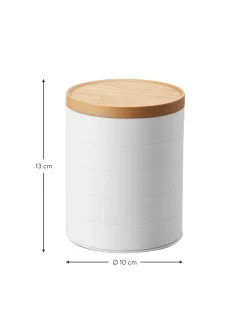 Portagioie Con Coperchio In Legno Tosca, 5 Scomparti