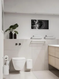 Portarotolo Carta Igienica In Metallo Con Fissaggio A Parete Rim