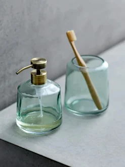 Portaspazzolino In Vetro Vintage