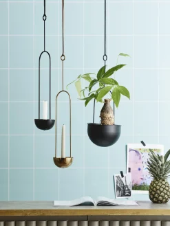 Portavaso Pensile In Metallo Torcello