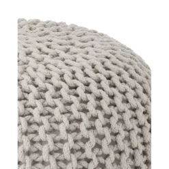 Pouf A Maglia Fatto A Mano Dori