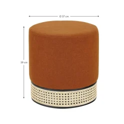 Pouf Color Terracotta Con Intreccio Viennese Mara