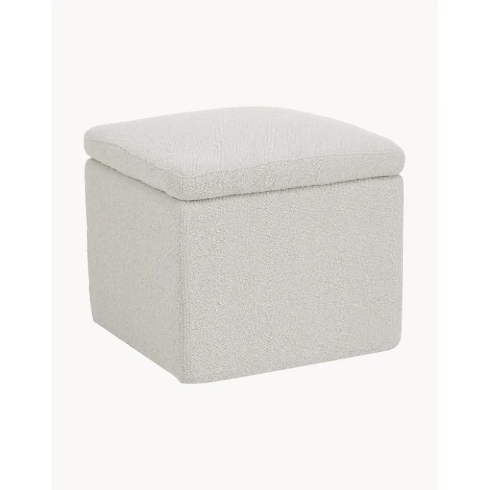 Pouf Contenitore In Tessuto Boucle Winou