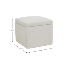 Pouf Contenitore In Tessuto Boucle Winou