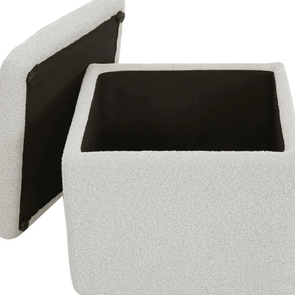 Pouf Contenitore In Tessuto Boucle Winou