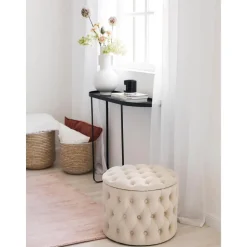 Pouf Contenitore In Velluto Chiara