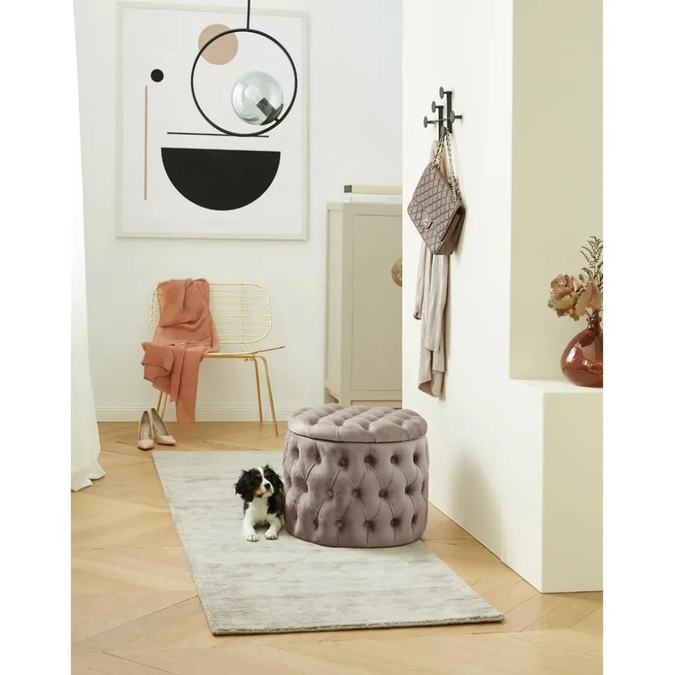 Pouf Contenitore In Velluto Chiara