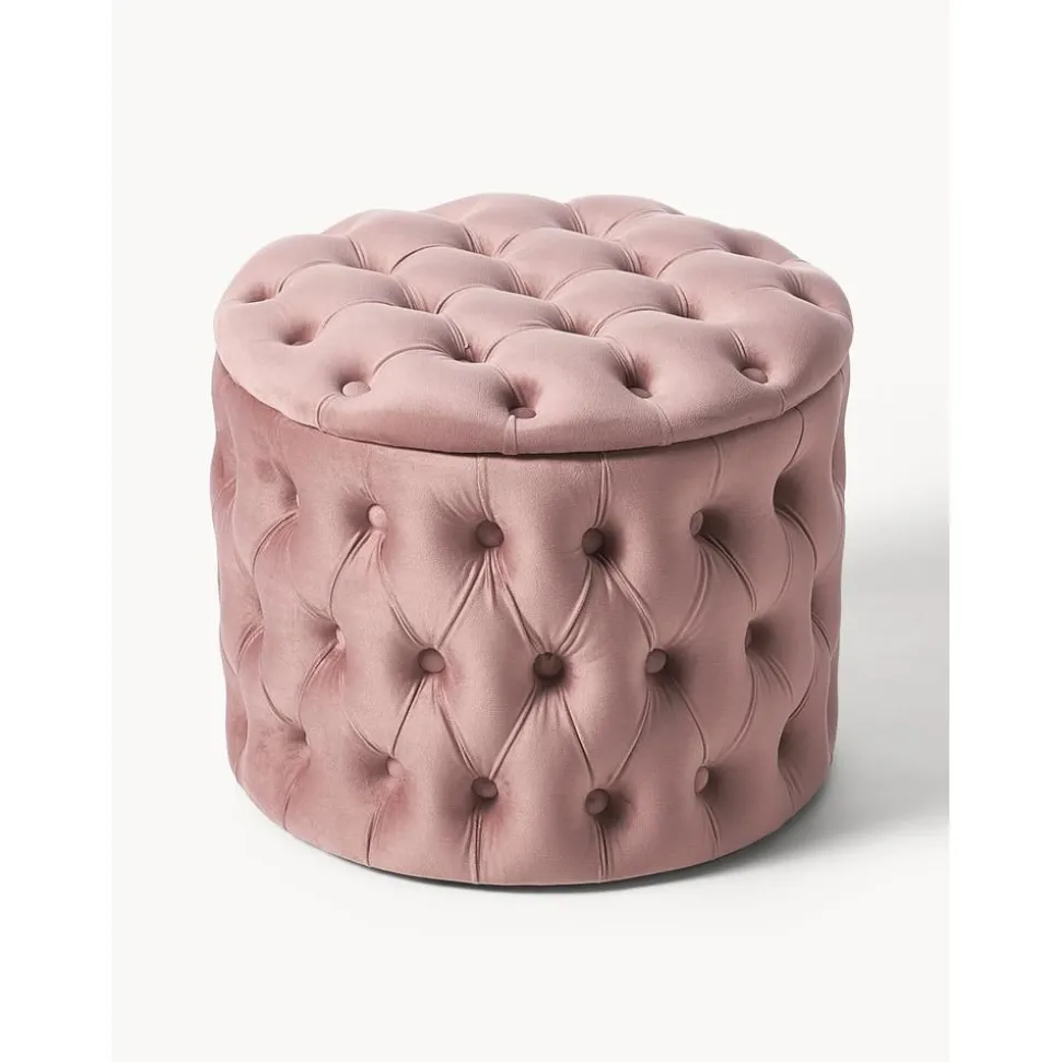 Pouf Contenitore In Velluto Chiara