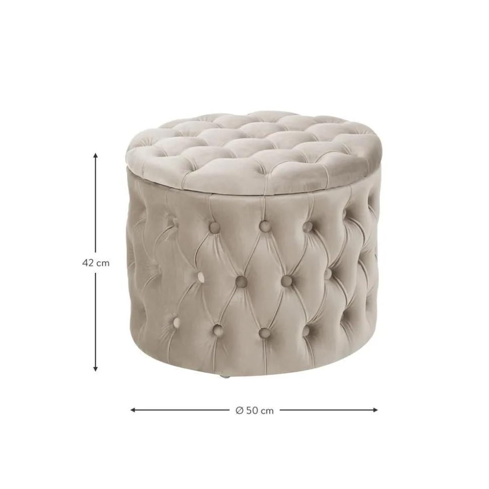 Pouf Contenitore In Velluto Chiara