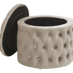 Pouf Contenitore In Velluto Chiara