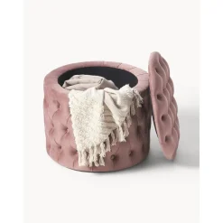 Pouf Contenitore In Velluto Chiara