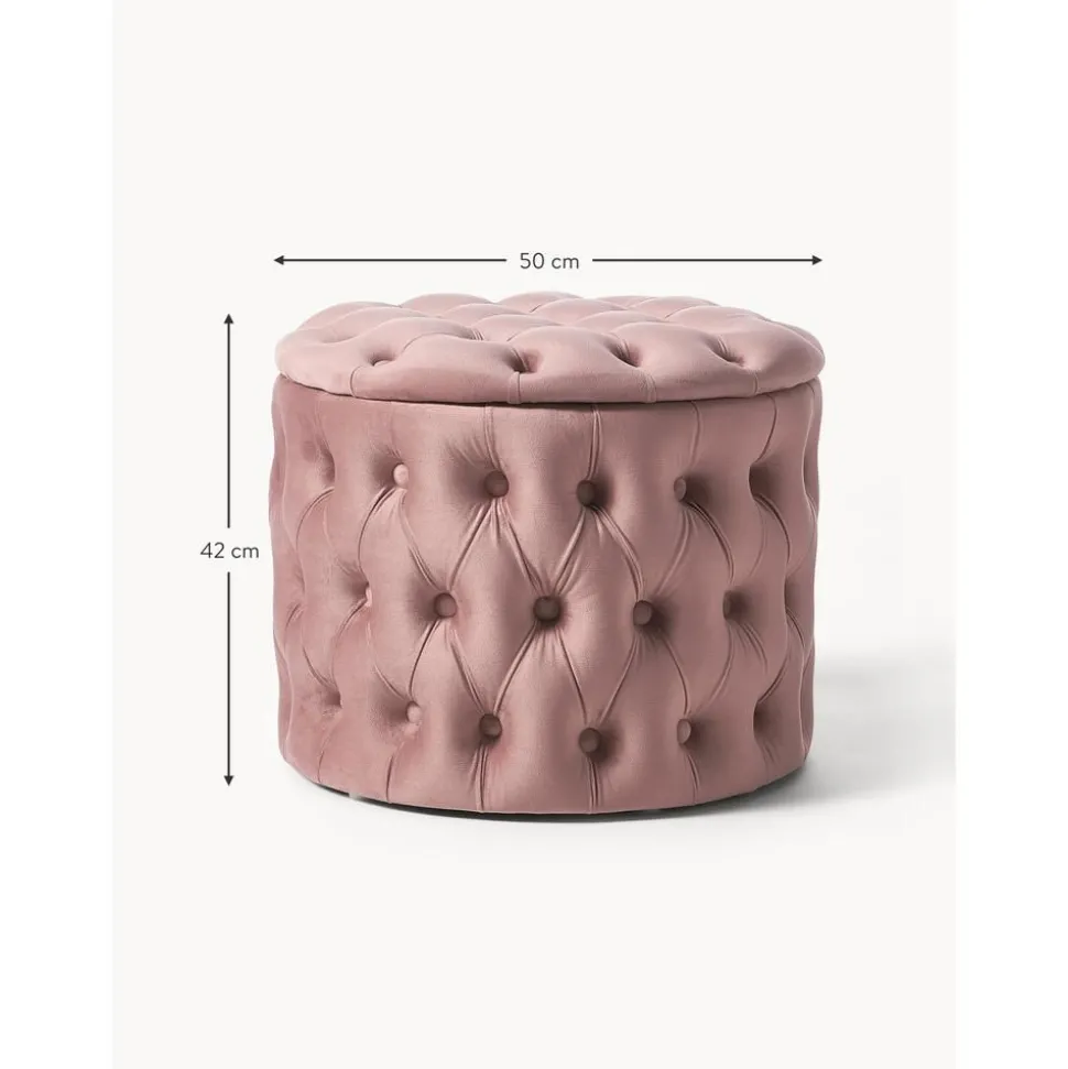 Pouf Contenitore In Velluto Chiara