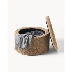 Pouf Contenitore Xl In Teddy Alida