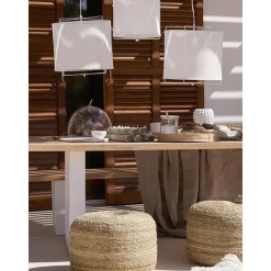 Pouf In Juta Fatto A Mano Bono