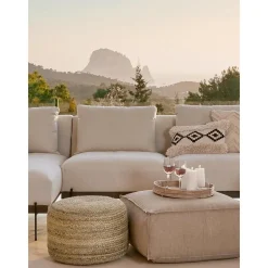 Pouf In Juta Fatto A Mano Bono