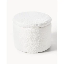 Pouf In Tessuto Teddy Con Vano Contenitore Alida