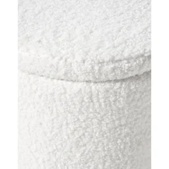 Pouf In Tessuto Teddy Con Vano Contenitore Alida