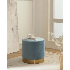 Pouf In Velluto Orchid