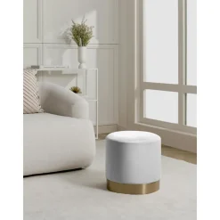 Pouf In Velluto Orchid