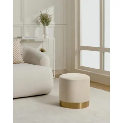 Pouf In Velluto Orchid