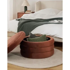 Pouf Xl Contenitore In Velluto Alto