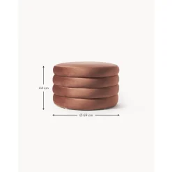 Pouf Xl Contenitore In Velluto Alto