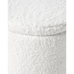 Pouf Xl In Tessuto Teddy Con Vano Contenitore Alida