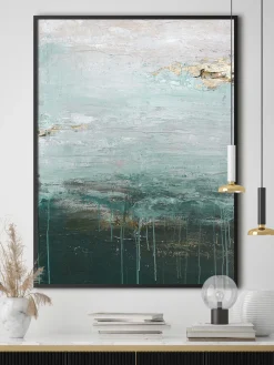 Quadro Dipinto A Mano Con Cornice In Legno Gradient Grace