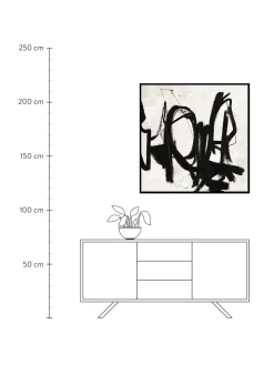 Quadro Dipinto A Mano Con Cornice In Legno Playblack