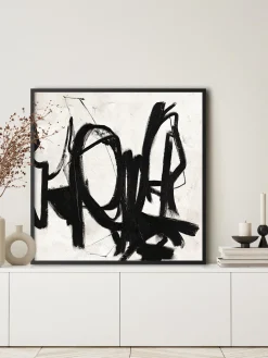 Quadro Dipinto A Mano Con Cornice In Legno Playblack