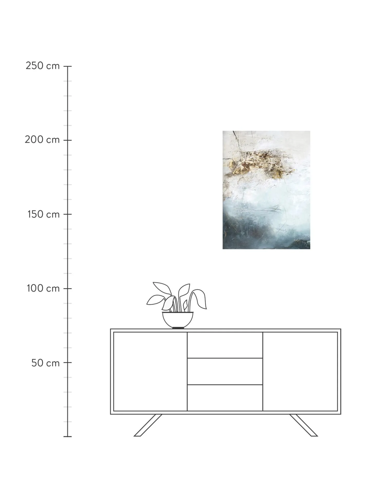 Quadro Dipinto A Mano Freja Blanche