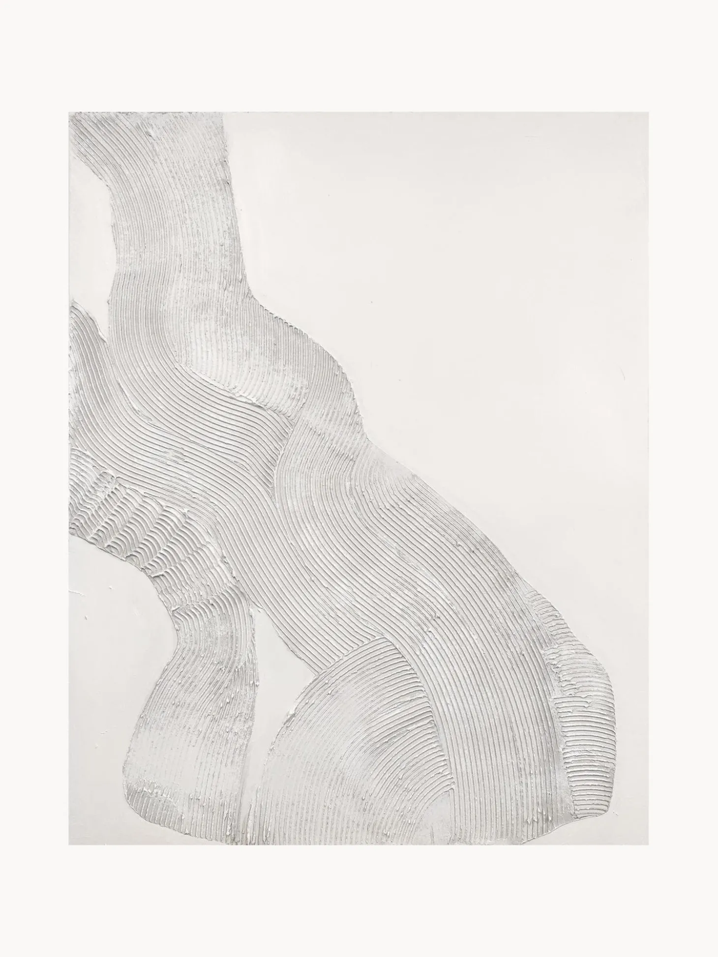 Quadro Su Tela Dipinto A Mano White Sculpture 1