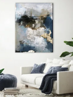 Quadro Su Tela Dipinto A Mano Waterfall