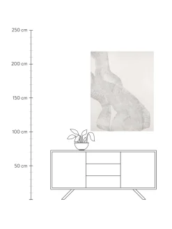 Quadro Su Tela Dipinto A Mano White Sculpture 1
