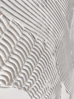 Quadro Su Tela Dipinto A Mano White Sculpture 1