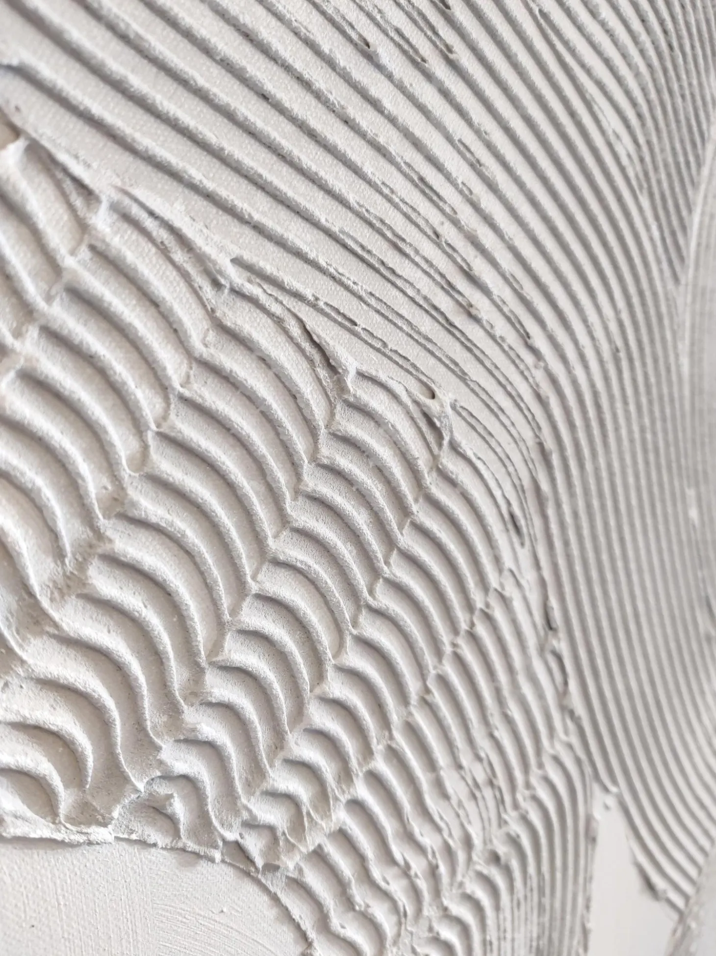 Quadro Su Tela Dipinto A Mano White Sculpture 1