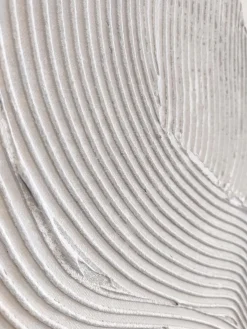 Quadro Su Tela Dipinto A Mano White Sculpture 1