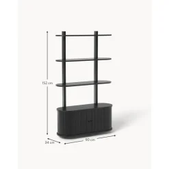 Scaffale Da Parete In Legno Con Frontale Scanalato Calary