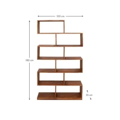 Scaffale In Legno Di Acacia Authentico Zick Zack