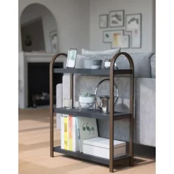 Scaffale In Metallo Con Struttura In Legno Bellwood