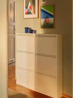 Scarpiera Da Parete Con Scomparti A Ribalta Caruso