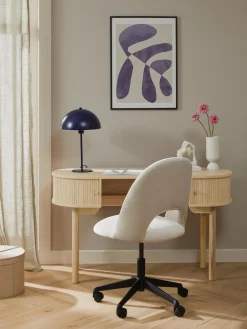 Scrivania In Legno Con Frontale A Scanalato Calary