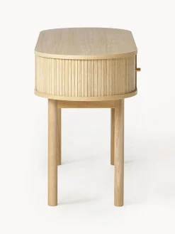 Scrivania In Legno Con Frontale A Scanalato Calary