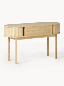 Scrivania In Legno Con Frontale A Scanalato Calary