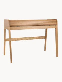 Scrivania In Legno Con Piano Scanalato E Arrotolabile Barbier