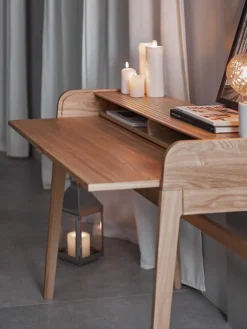 Scrivania In Legno Con Piano Scanalato E Arrotolabile Barbier