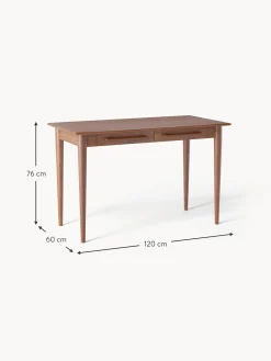 Scrivania In Legno Di Mango Massiccio Con Cassetti Paul