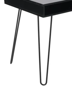 Scrivania In Legno Massiccio E Metallo Tova