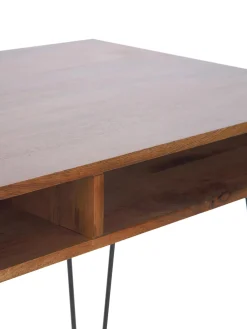 Scrivania In Legno Massiccio E Metallo Repa